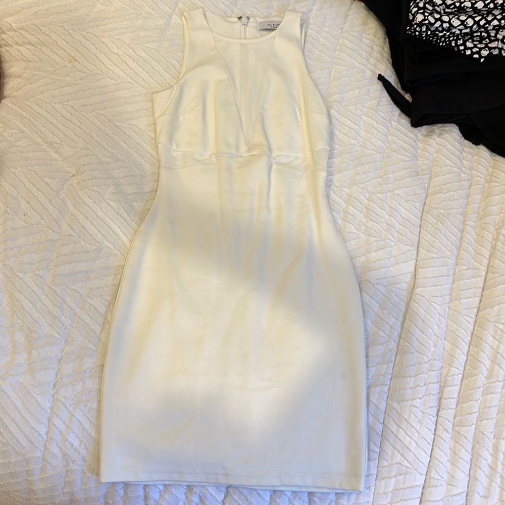 White bodycon tank dress